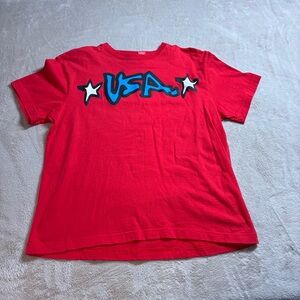 Stephen Sprouse USA Graphic Y2K Streetwear Star Logo T Shirt Mens Size M Red